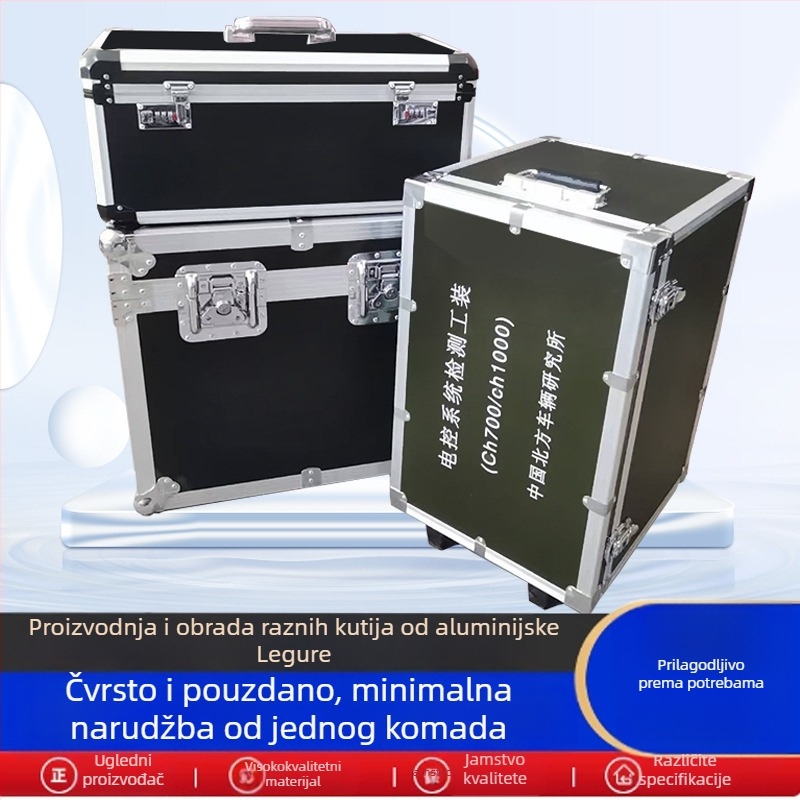 Aluminijski kovčeg za opremu s EVA podlogom i vatrootpornom pločom, prilagodljiv na narudžbu