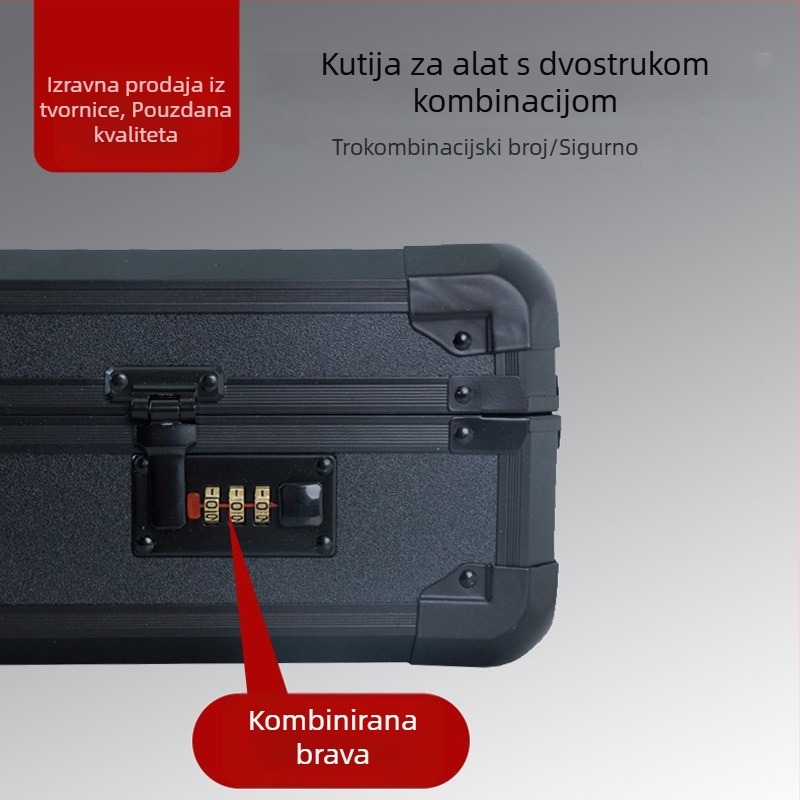 Aluminijska kutija za alate i skladištenje, prijenosna zaštitna kutija za alate i opremu