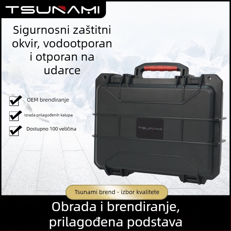 Vodootporna kutija za alate, prijenosna PP-modificirana plastična sigurnosna kutija, prilagodljiva uz Su nano