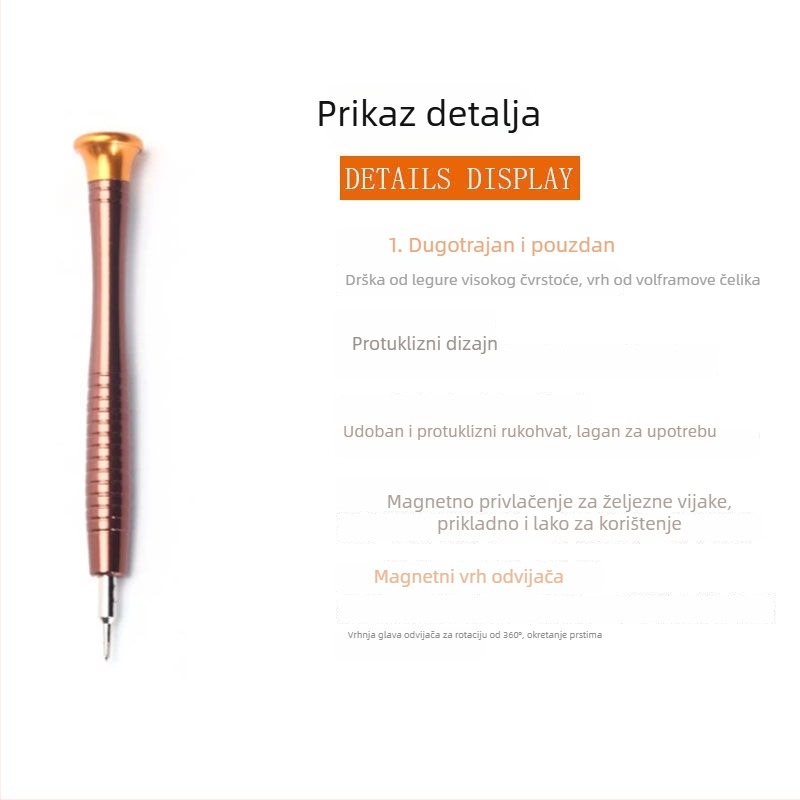 Set odvijača u kožnom etuiju, 25-u-1, za demontažu mobitela, satova i računala