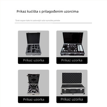 Aluminijski okvir kutije za alate, prijenosna kutija za alat s EVA presvlakom od perlane vate