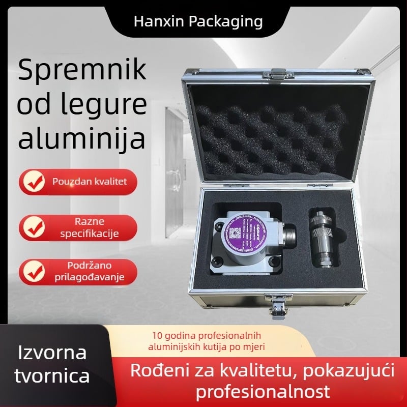 Aluminijski okvir kutije za alate, prijenosna kutija za alat s EVA presvlakom od perlane vate