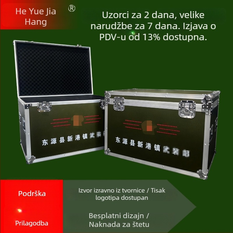 Letni kovčeg od aluminijske legure za instrumente i opremu, otporan na udarce i vodootporan, pogodan za dronove i medicinsku opremu