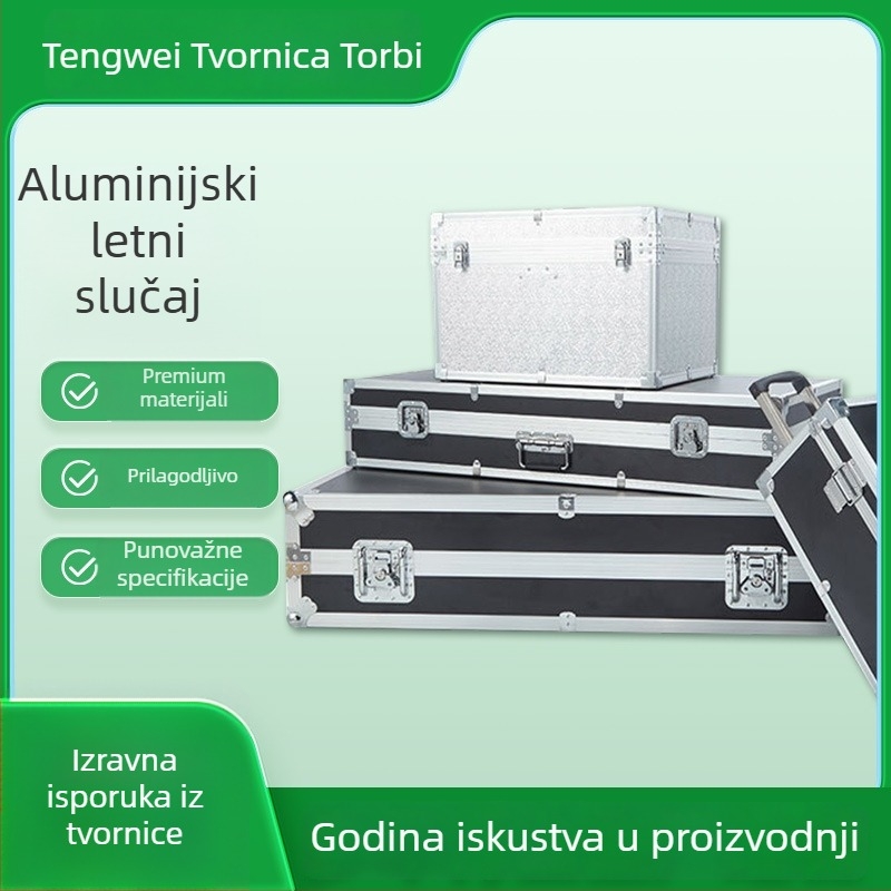 Aluminijska let kutija za šminku, instrumente i opremu, prijenosno skladištenje