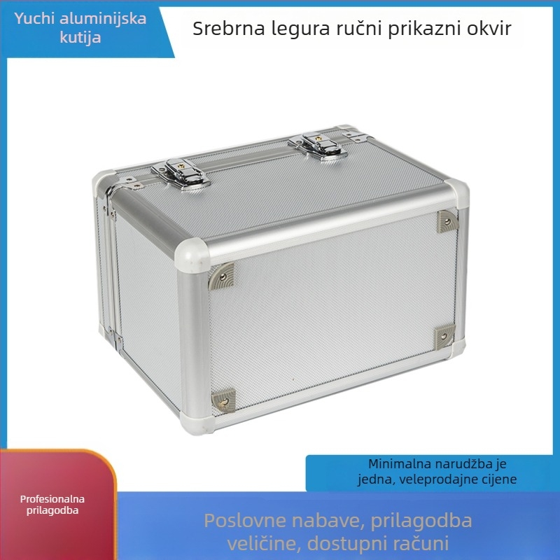 Kutija alata od aluminijske legure, ručna, zaključavajuća, s pretincima