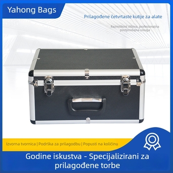 Višenamjenska četverokutna kutija od aluminijske legure za alat i instrumente, otporna na padove, prijenosna