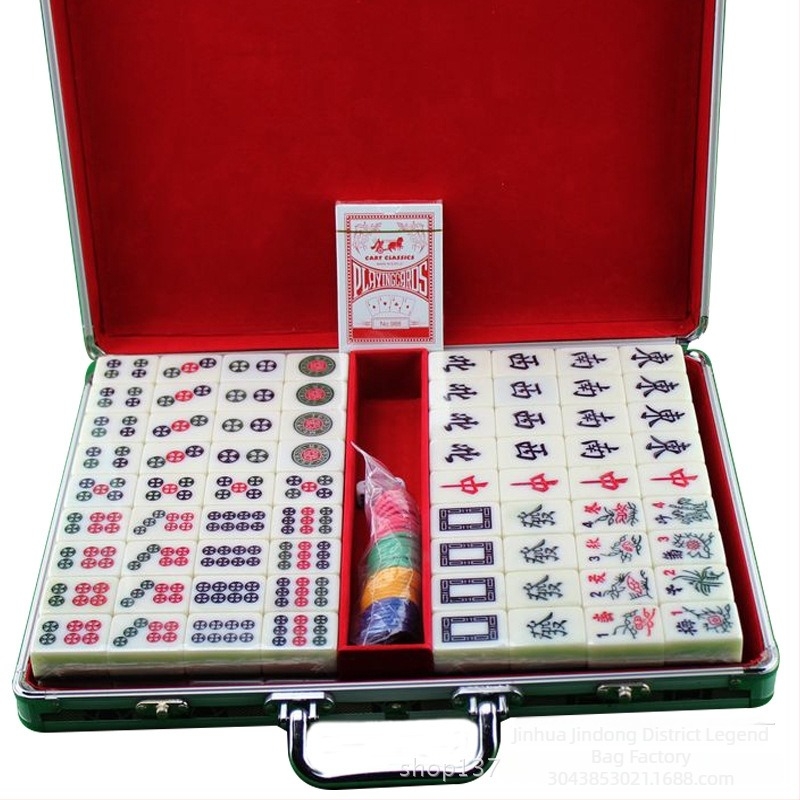 Kutija za mahjong od aluminijskog legura broj 42, prijenosna višenamjenska kutija za igre