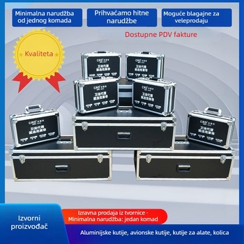 Aluminijska kutija za instrumente s vatrootporanim panelom, aluminijski okvir, prilagodljiv unutarnji prostor, nosivost do 454 kg