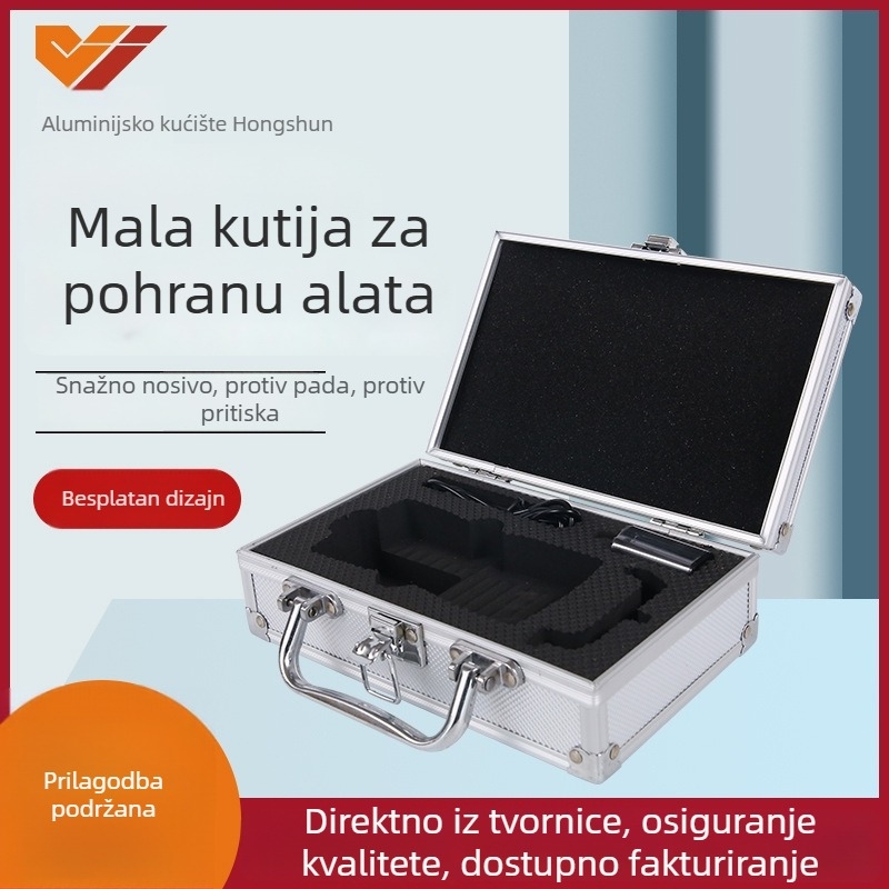 Prijenosna kutija za pohranu od aluminijske legure – mini kutija za alate za školsku opremu