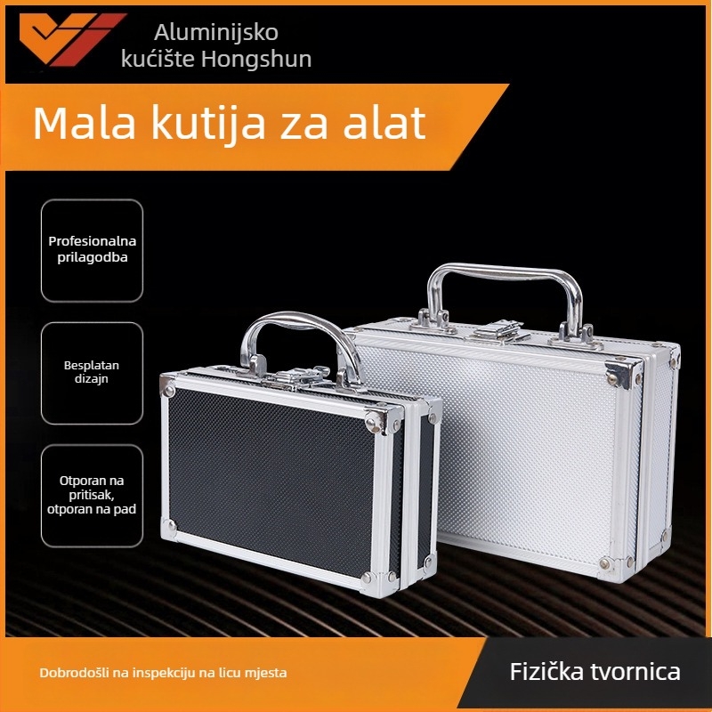 Prijenosna kutija za pohranu od aluminijske legure – mini kutija za alate za školsku opremu