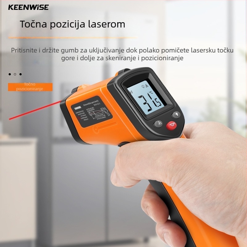 Qingwei CX6000 Ručni infracrveni pištolj za mjerenje temperature ulja – Industrijski termometar za kuhinju i pečenje