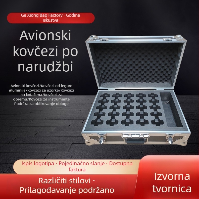 Kućište od aluminijske legure za walkie-talkie, 25-pinski konektor, otporna kutija za prijevoz i skladištenje