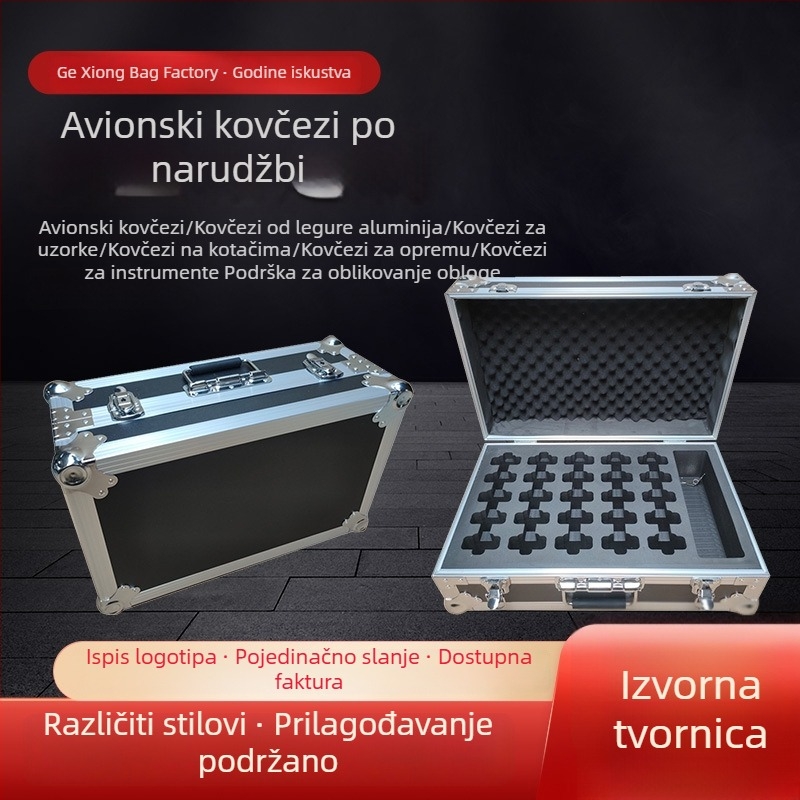 Kućište od aluminijske legure za walkie-talkie, 25-pinski konektor, otporna kutija za prijevoz i skladištenje