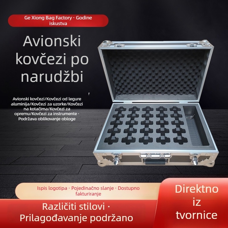 Kućište od aluminijske legure za walkie-talkie, 25-pinski konektor, otporna kutija za prijevoz i skladištenje