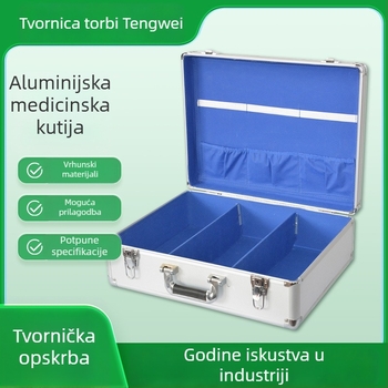 Aluminijska kutija za medicinske potrepštine s zaštitom od udaraca i EVA pjenu — organizator alata, izdržljiva