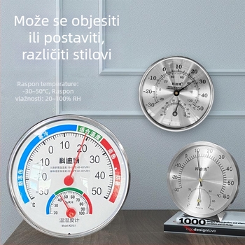 Cordibo unutarnji mehanički termometar i higrometar s mjerenjem suho/mokro, mjerenje temperature i vlage, za uredske i javne prostore