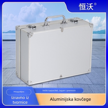 Aluminijski alatni kovčeg, prijenosni, otporni na udarce, brava s lozinkom — Marka Hengwo; Podrijetlo: Linyi; Stil: Prilagodljiv