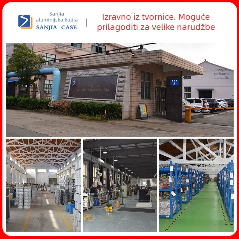 Kutija za alate od aluminijske legure, Sanjia serija kutija za instrumente, prilagodljiva nosivost, okvir od aluminijske cijevi