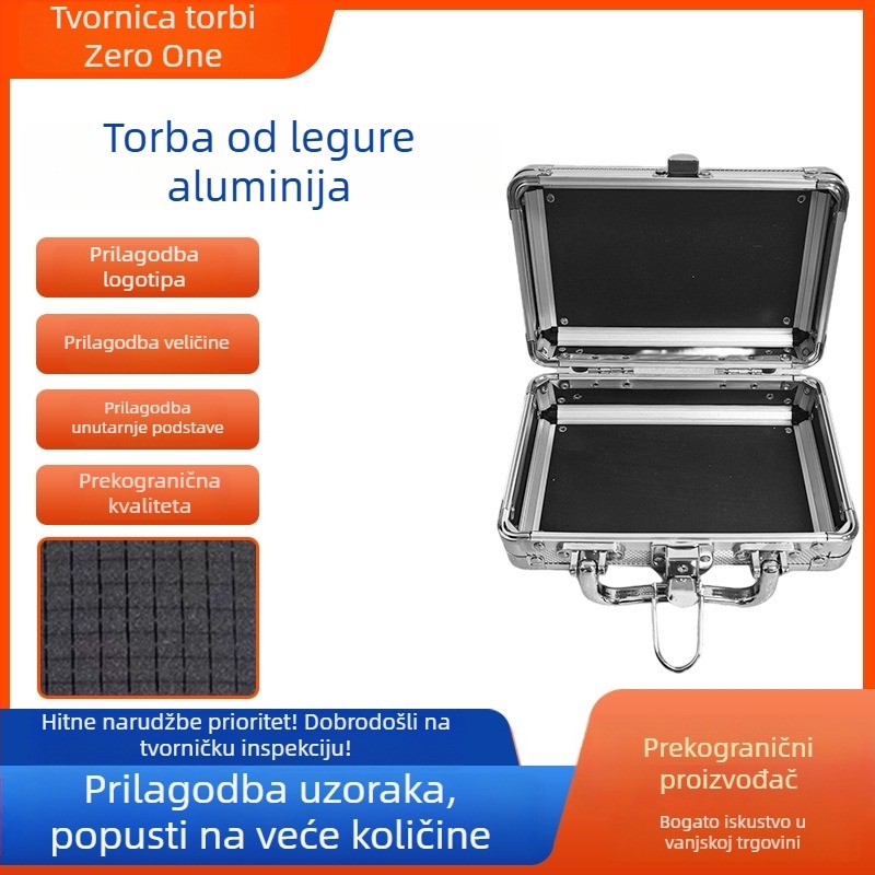 Kutija za pohranu od aluminijske legure, kvadratnog oblika, vanjska upotreba, prilagodljiva