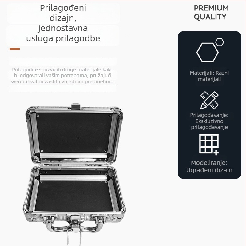 Kutija za pohranu od aluminijske legure, kvadratnog oblika, vanjska upotreba, prilagodljiva
