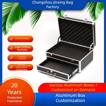 Prijenosna kutija za alate od aluminijskog legura s tri ladice - set kutija za pohranu
