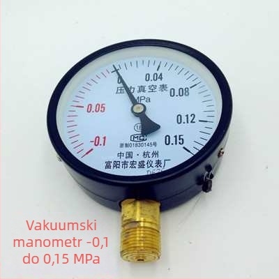 Dijafragmatski tlakmjer za vakuum i pozitivan/negativan tlak, model YZ100*-0.1-0.15 MPa