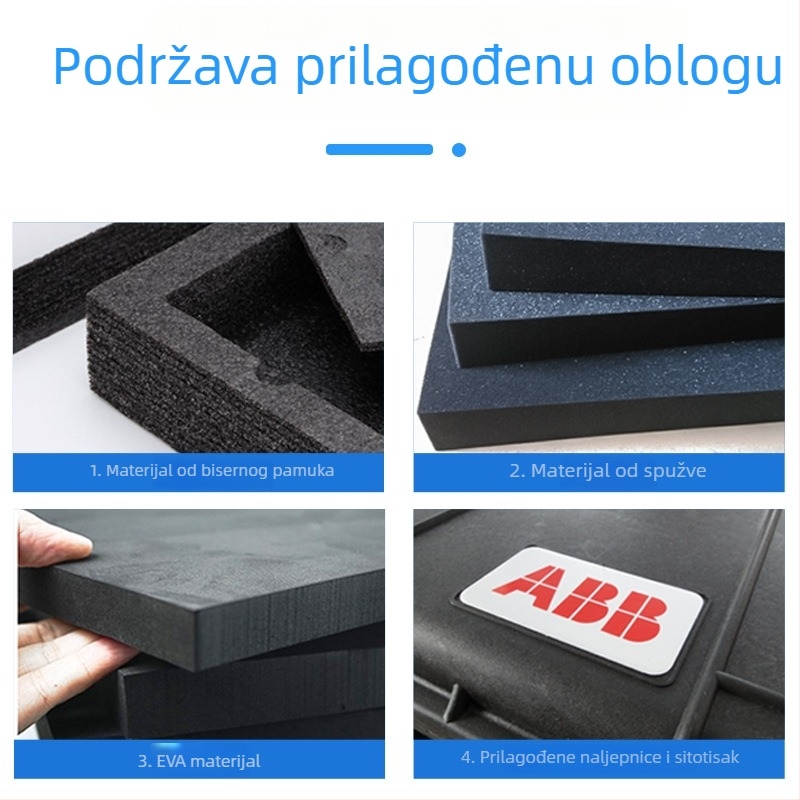 YF-4325/B plastična kutija za alate i opremu, prijenosni kovčeg za mjernu opremu