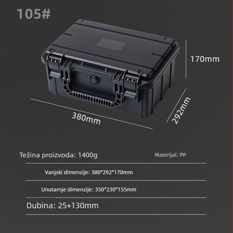 Plastična kutija za alat, Shengshuo marka, nosivost 5 kg, okvir od inženjerskog PP, serija 104#