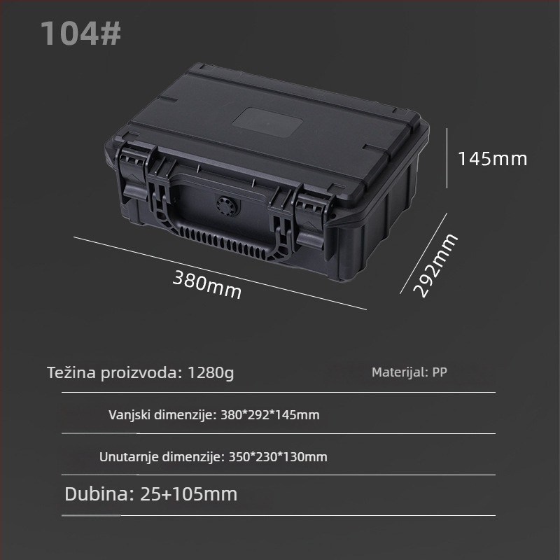 Plastična kutija za alat, Shengshuo marka, nosivost 5 kg, okvir od inženjerskog PP, serija 104#