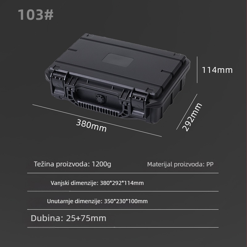 Plastična kutija za alat, Shengshuo marka, nosivost 5 kg, okvir od inženjerskog PP, serija 104#