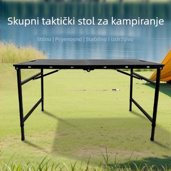 Meihui vanjska sklopiva stol za roštilj, od karbonskog čelika, prijenosni taktički kamping stol, porijeklo Bazhou