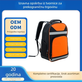 Ruksak s dva remena i zatvaračem, velike pretince za alate, komplet za popravak alata, ruksak velike kapacitete