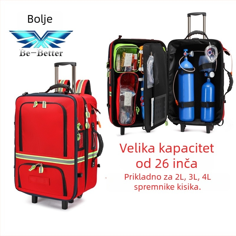 Bolida Tie Rod Kit – Kofer s kotačićima za alat, medicinski alatni kovčeg, skladištenje instrumenata, nosivost 35 kg