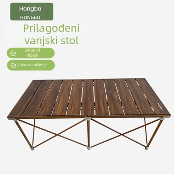Starcano aluminijski kamping stol – podesivi, vanjski BBQ stol za automobil, prenosni