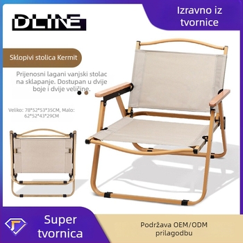 Sklopiva vanjska kamping stolica, vodootporna, okvir od željeznih cijevi, podrijetlo Zhejiang