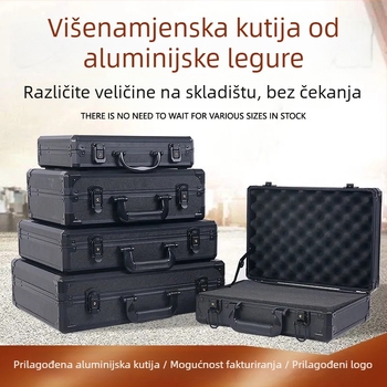 Aowa aluminijski kovčeg za izlaganje s drvenim pločom, premaz lakom u spreju, podrijetlo Guangdong Enping.