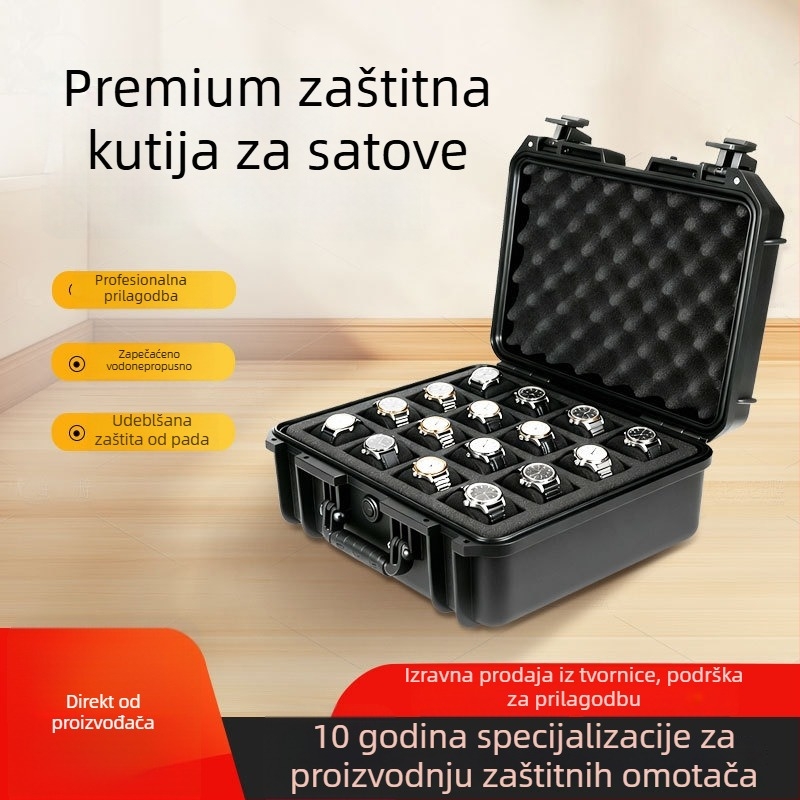 Kutija za pohranu mehaničkih satova, prenosiva, velika kapaciteta za nakit, zaštita, PP materijal, mogućnost prilagodbe