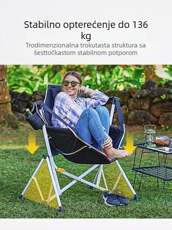 Vanjski sklopivi ljuljački stol – platno, Youyue Leather Goods, za kampiranje i plažu
