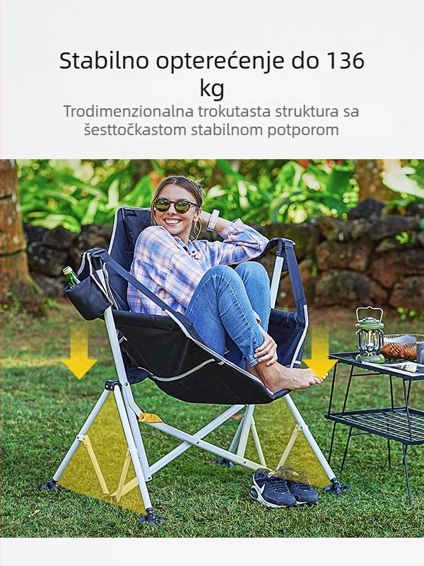 Vanjski sklopivi ljuljački stol – platno, Youyue Leather Goods, za kampiranje i plažu