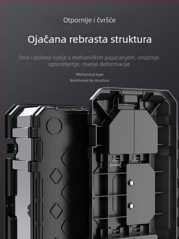 Set kutija za alate od nehrđajućeg čelika, trodjelno sklopivo kutijsko skladište za kućnu i automobilsku upotrebu, industrijska kvaliteta