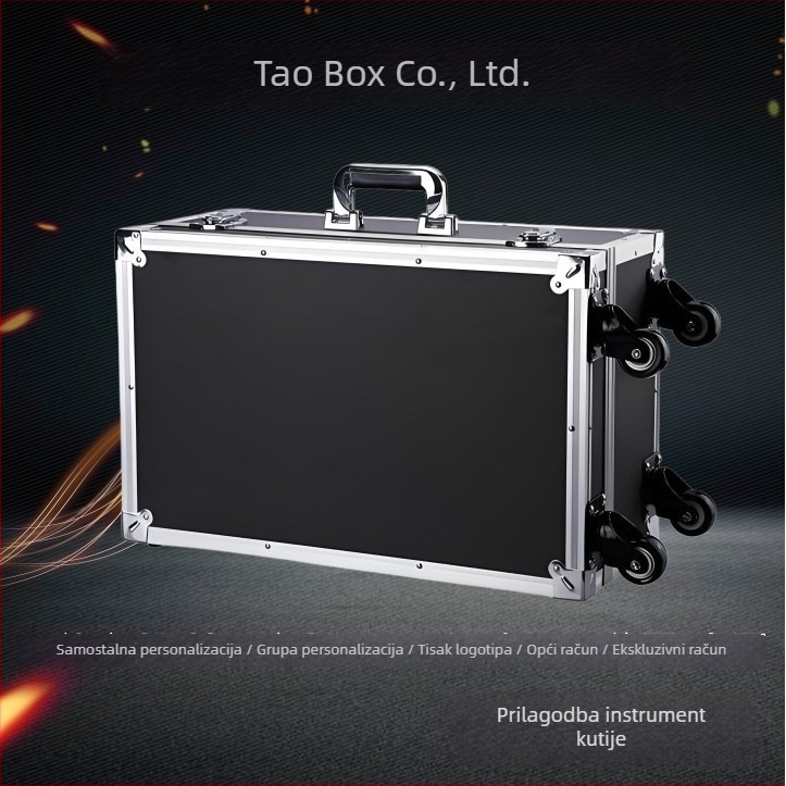 Prilagodljiva kutija za alate od aluminijske legure za pohranu instrumenata i alata; okvir od aluminijske legure, EVA presvlaka, unutrašnjost od kompozitne ploče; nosivost 50 kg, težina 10 kg
