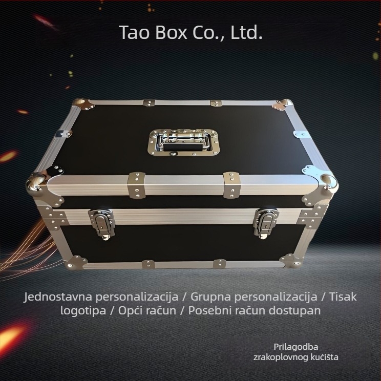 Prilagodljiva kutija za alate od aluminijske legure za pohranu instrumenata i alata; okvir od aluminijske legure, EVA presvlaka, unutrašnjost od kompozitne ploče; nosivost 50 kg, težina 10 kg