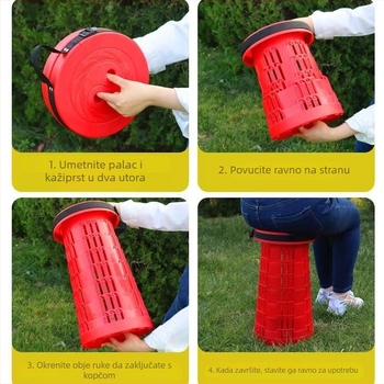 Vanjska prijenosna sklopiva stolica - plastična, za kampiranje