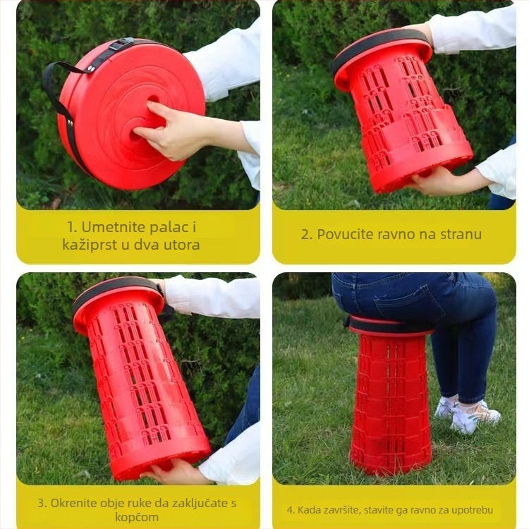 Vanjska prijenosna sklopiva stolica - plastična, za kampiranje