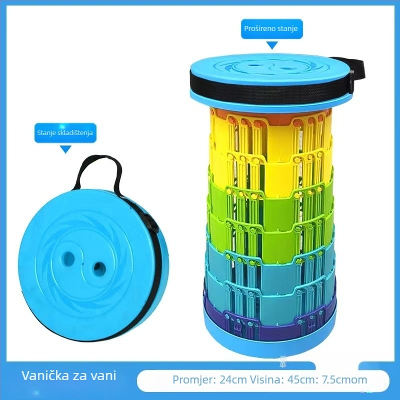 Vanjska prijenosna sklopiva stolica - plastična, za kampiranje
