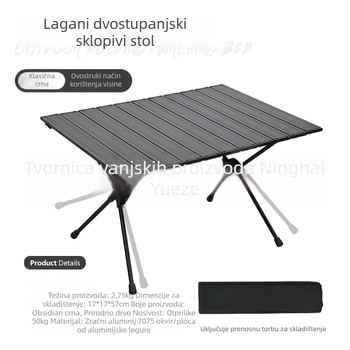 Vanjski sklopivi stol od aluminijske legure, prenosiv i podesiv, marka YZ yuesawa