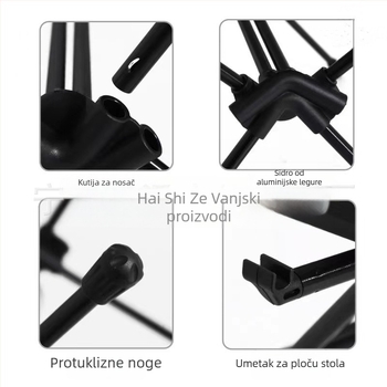 Vanjski sklopivi stol od aluminijske legure, prenosiv i podesiv, marka YZ yuesawa