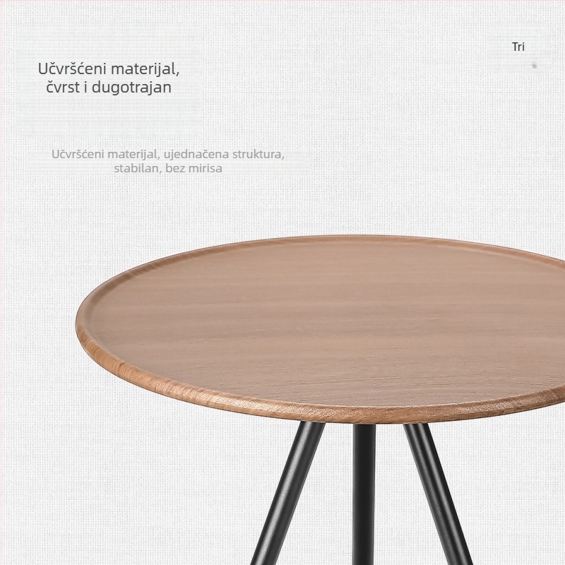 Prenosni kamping stol s podesivom visinom, okruglom ABS plohom i sklopivim trojnožnim nogama