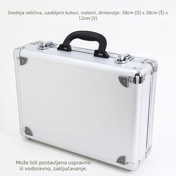 Prijenosna kutija za alat od aluminijske legure s otpornošću na vlagu i vodu, pogodna za alate, instrumente, električnu opremu i fotografsku opremu