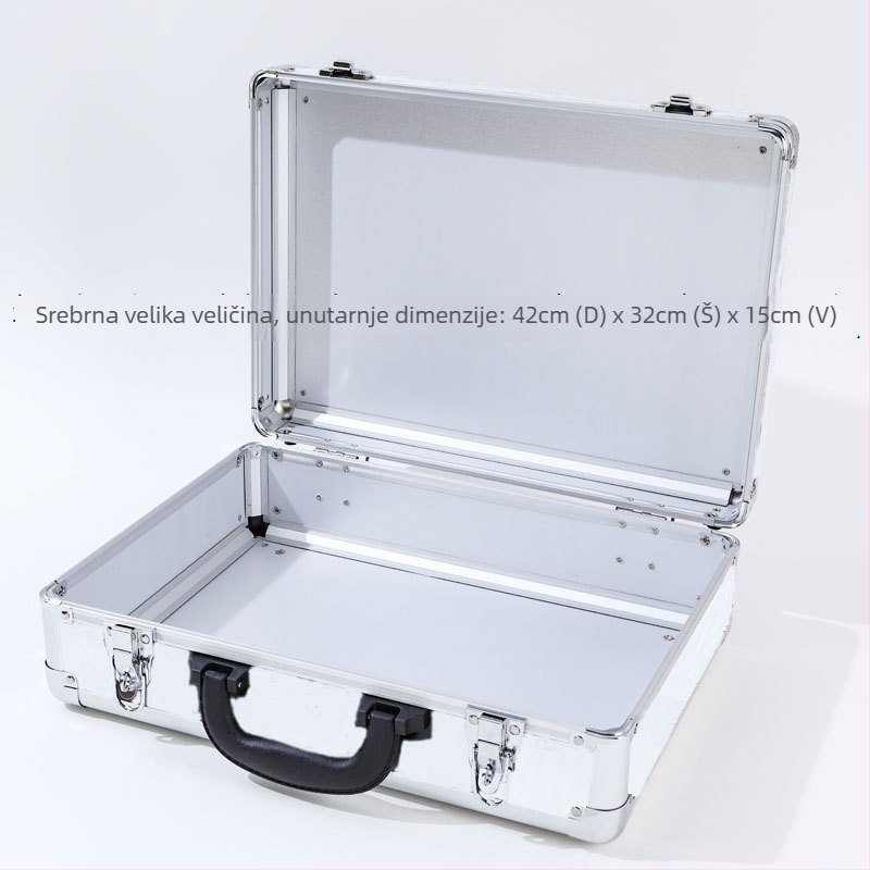 Prijenosna kutija za alat od aluminijske legure s otpornošću na vlagu i vodu, pogodna za alate, instrumente, električnu opremu i fotografsku opremu